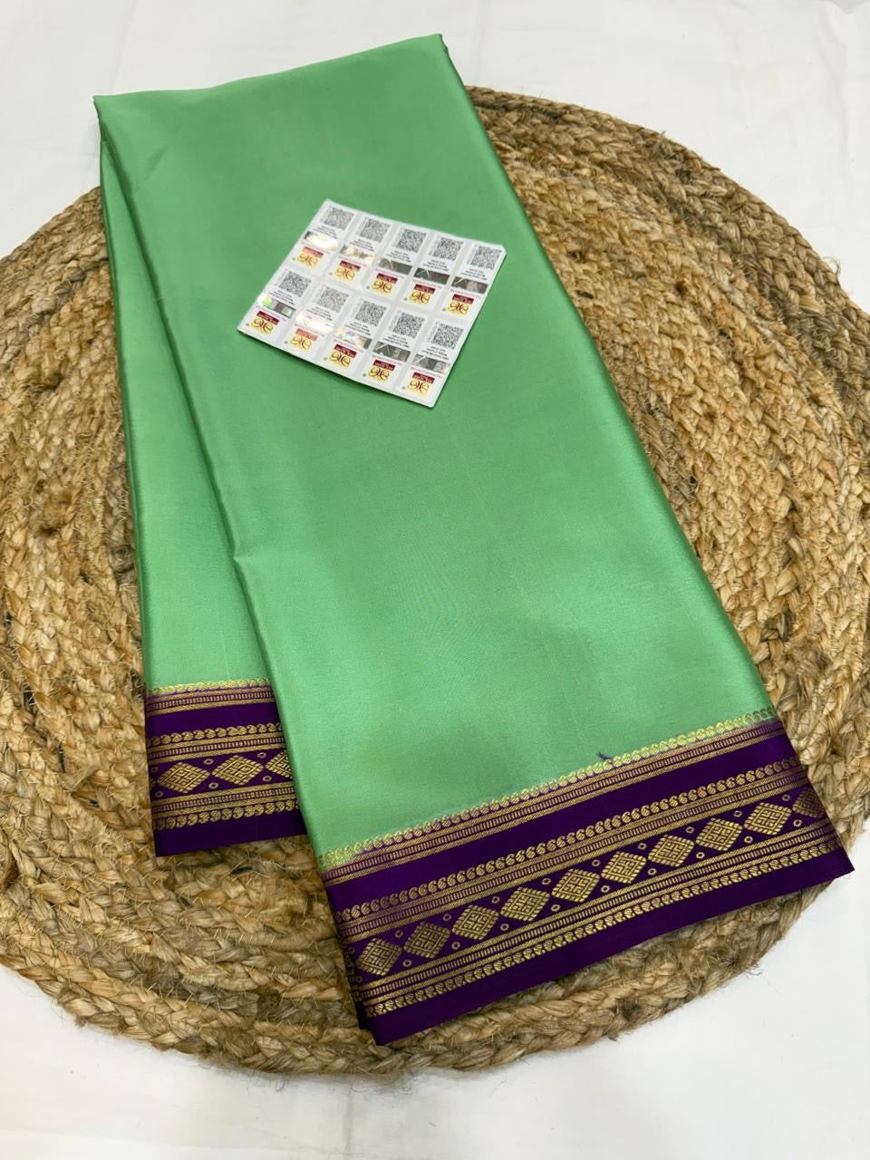 Mysore silk sarees contrast pattern