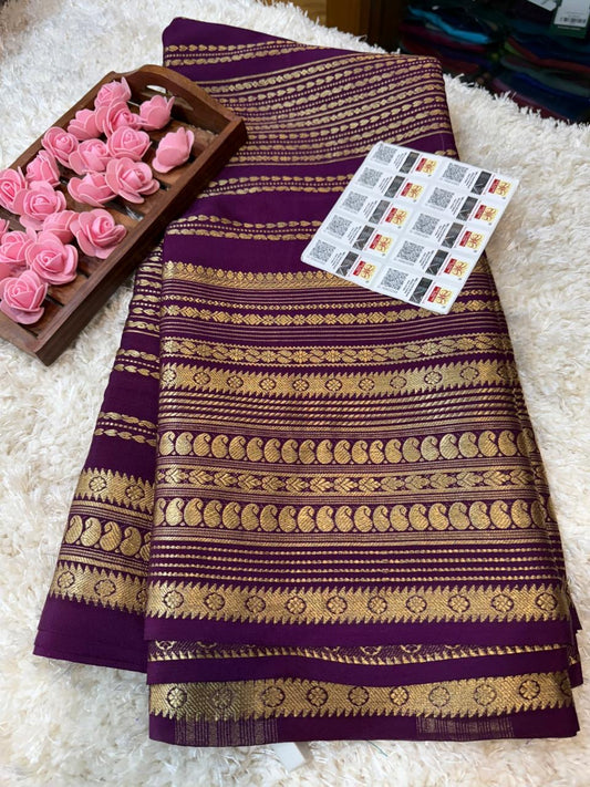 Mysore silk sarees self pattern