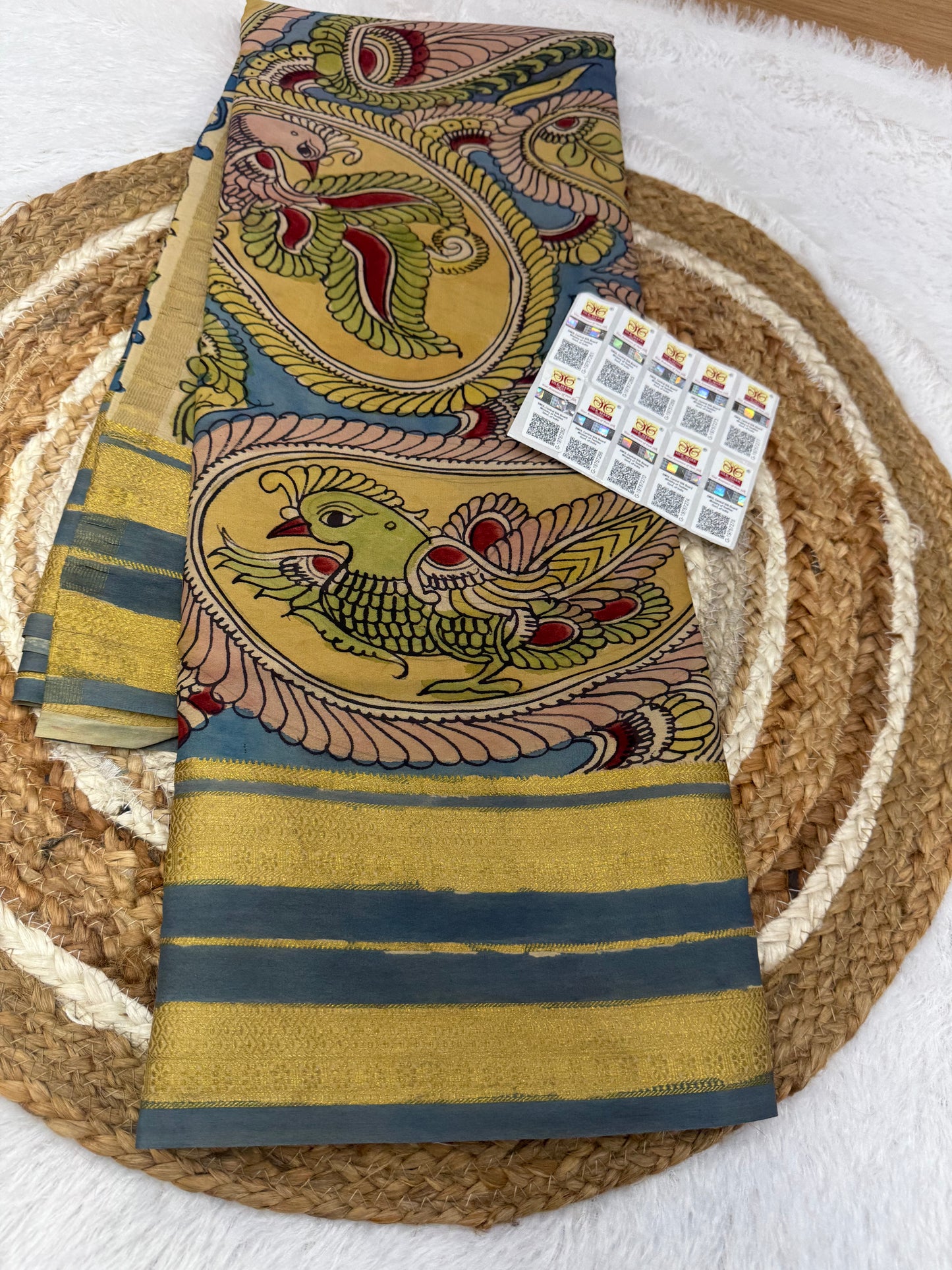 Pen Kalamkari Mysore silk