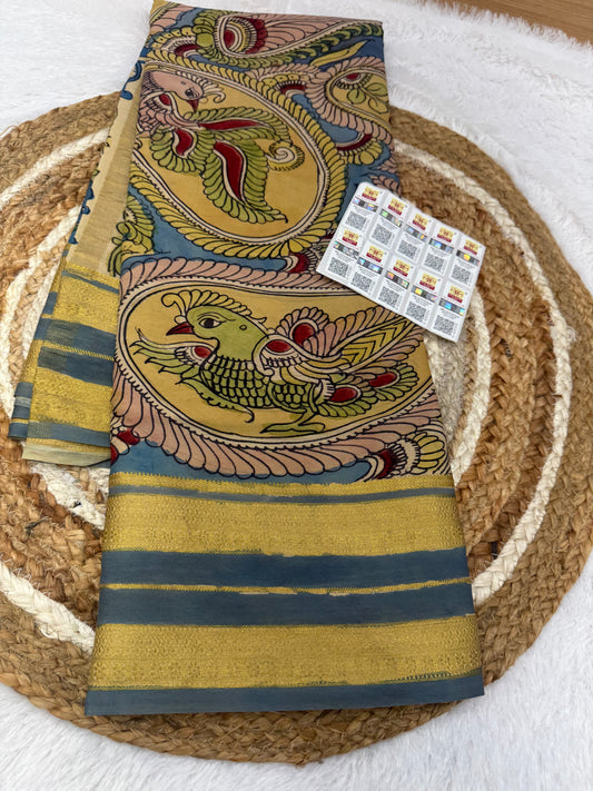 Pen Kalamkari Mysore silk