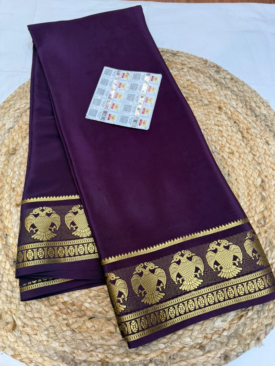 Mysore silk sarees self pattern