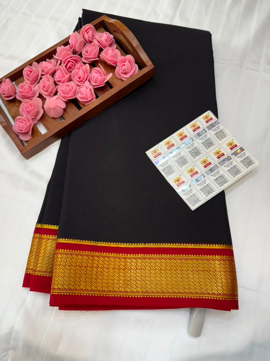 Mysore silk sarees contrast pattern