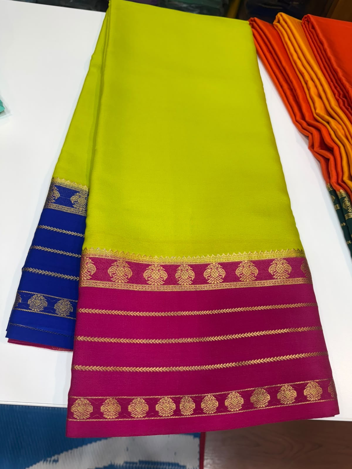 Mysore silk sarees 3D pattern