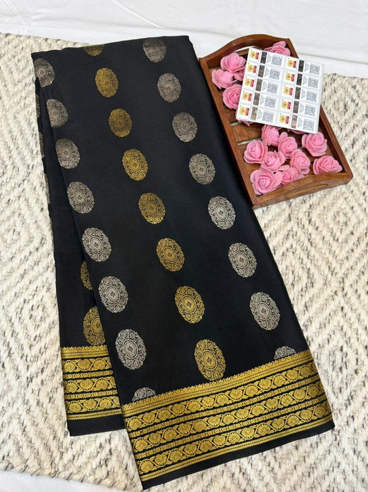 Mysore silk sarees Butta pattern