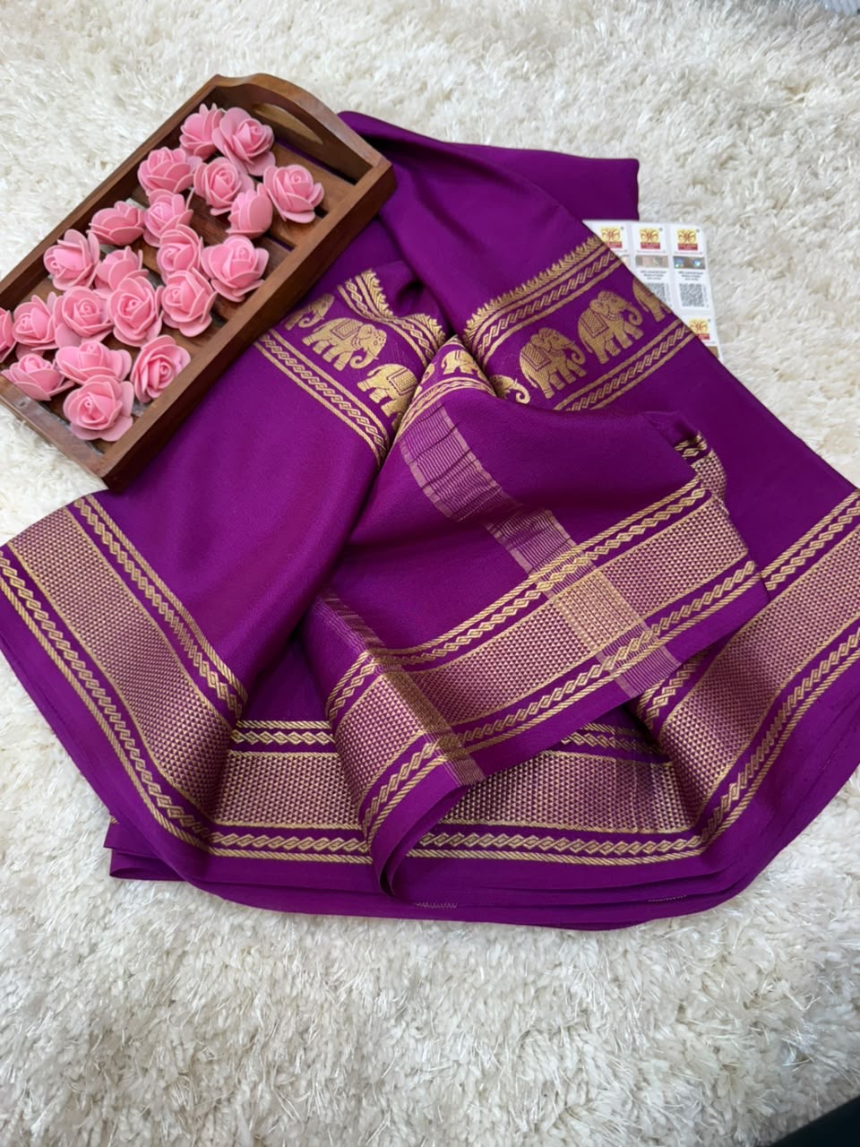 Mysore silk sarees self pattern