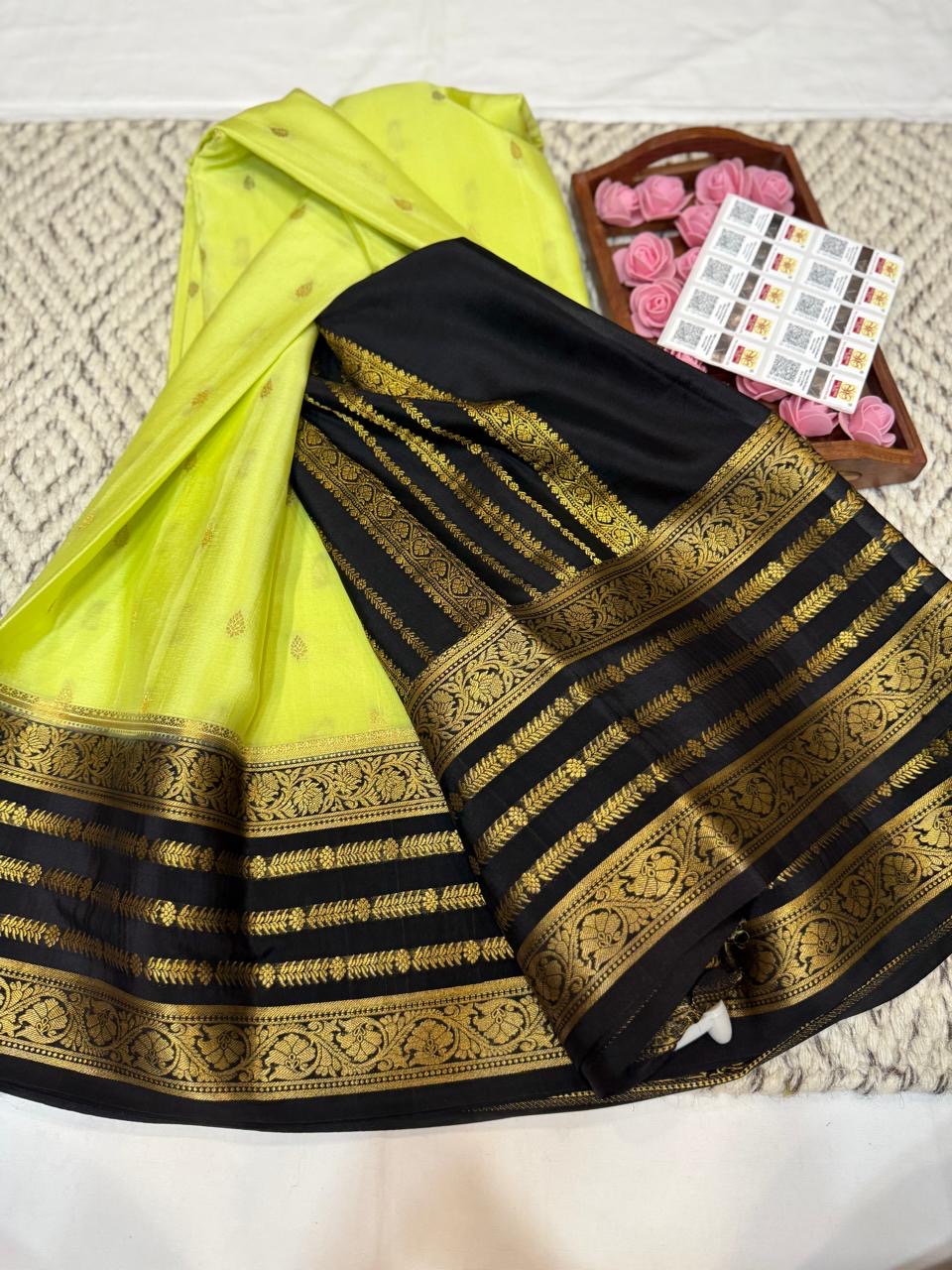 Mysore silk sarees Butta pattern
