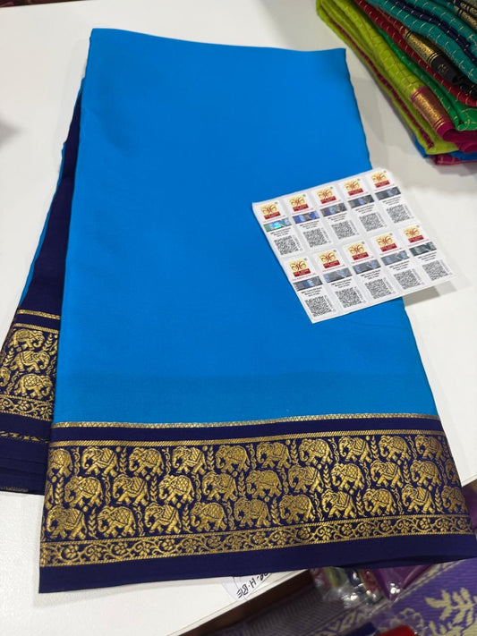 ❤️Traditional border in gold lace Zari Mysore silk sarees  ❤️