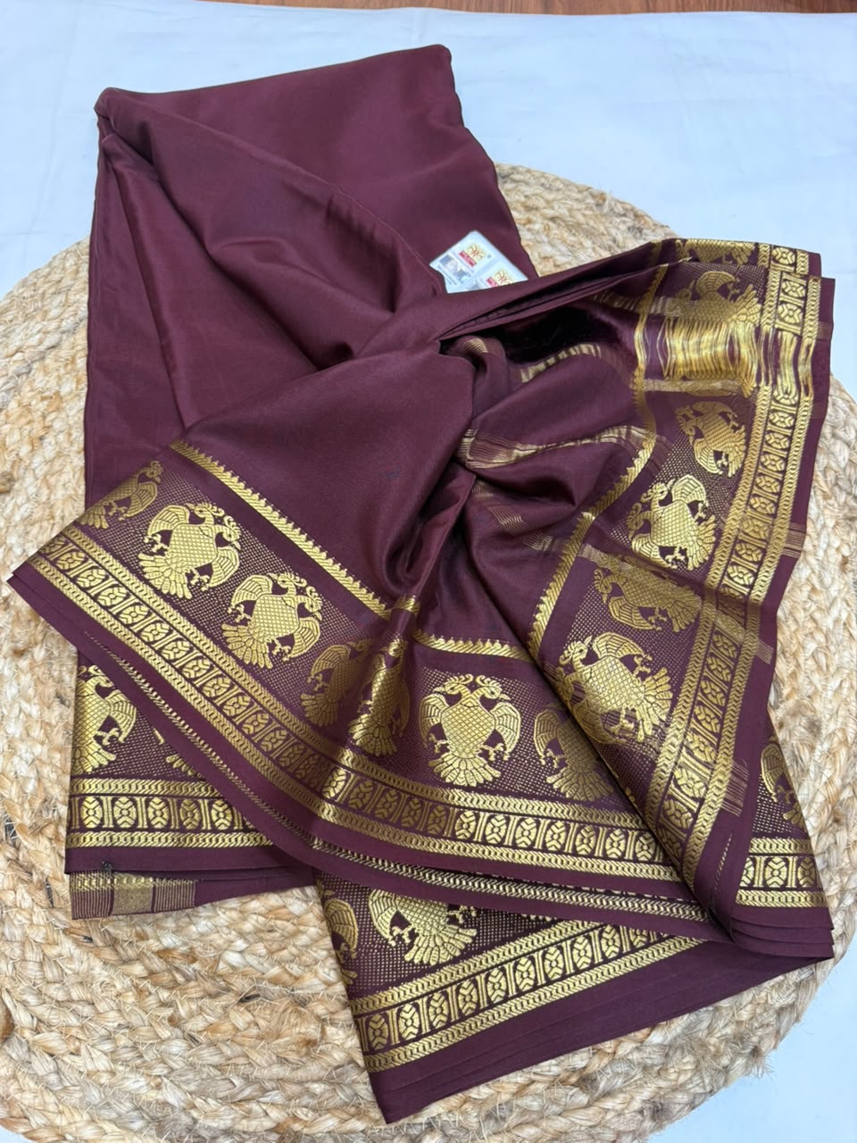 Mysore silk sarees self pattern