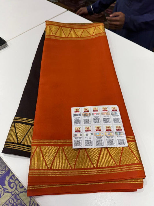 Half n Half pattern Mysore silk Saress