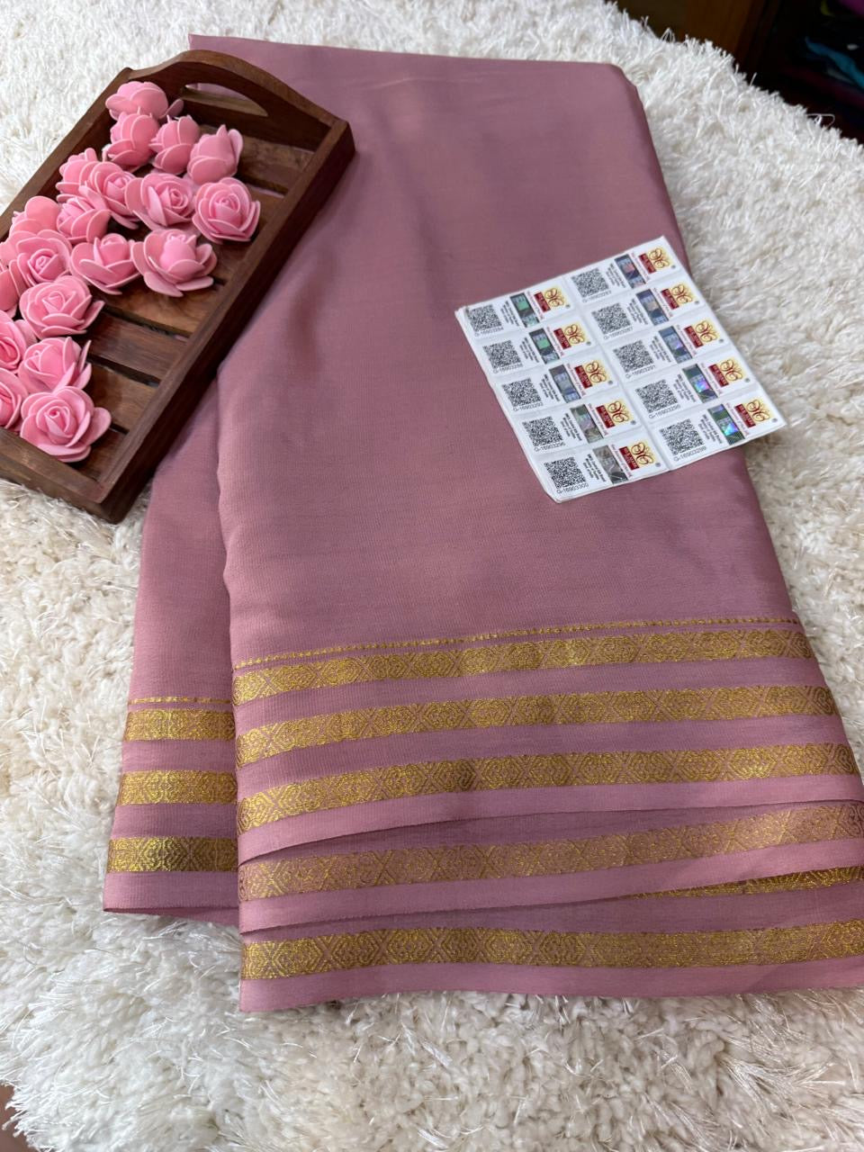 Mysore silk sarees self pattern