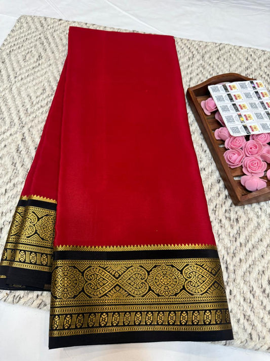 Mysore silk sarees contrast pattern