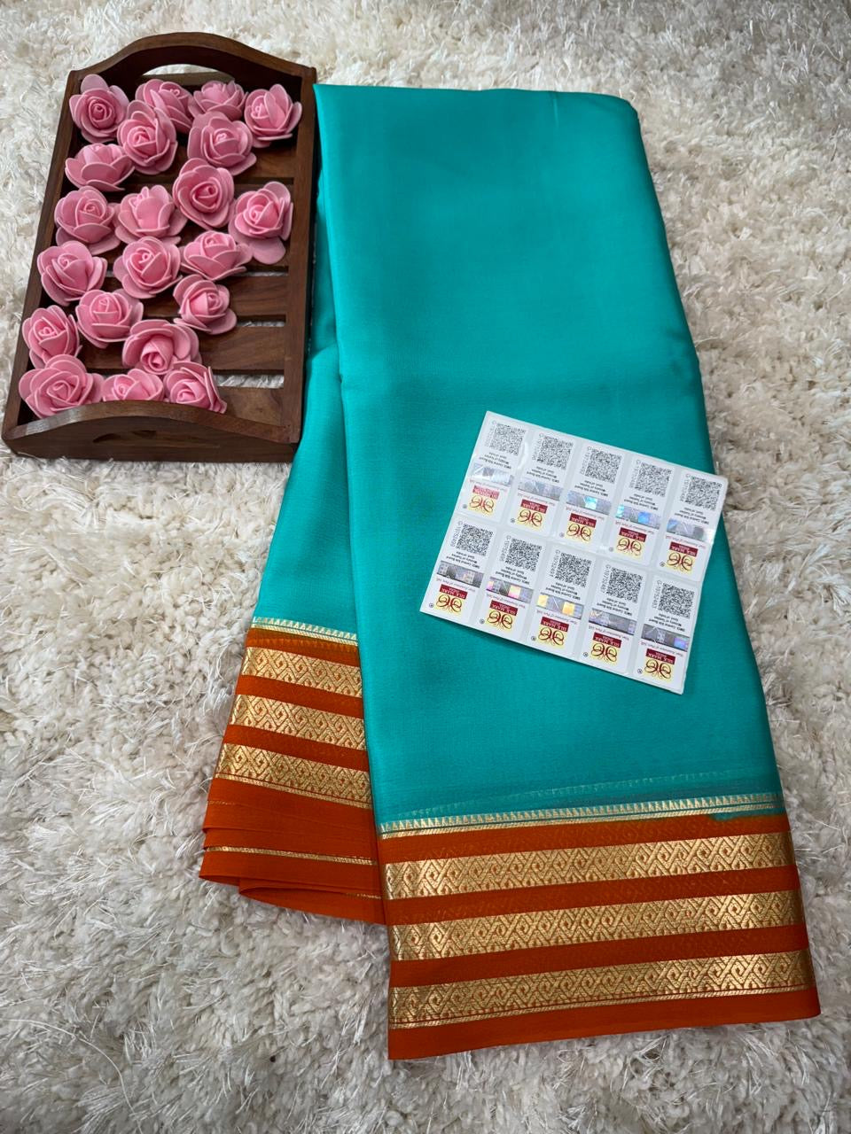 Mysore silk sarees light weight pattern