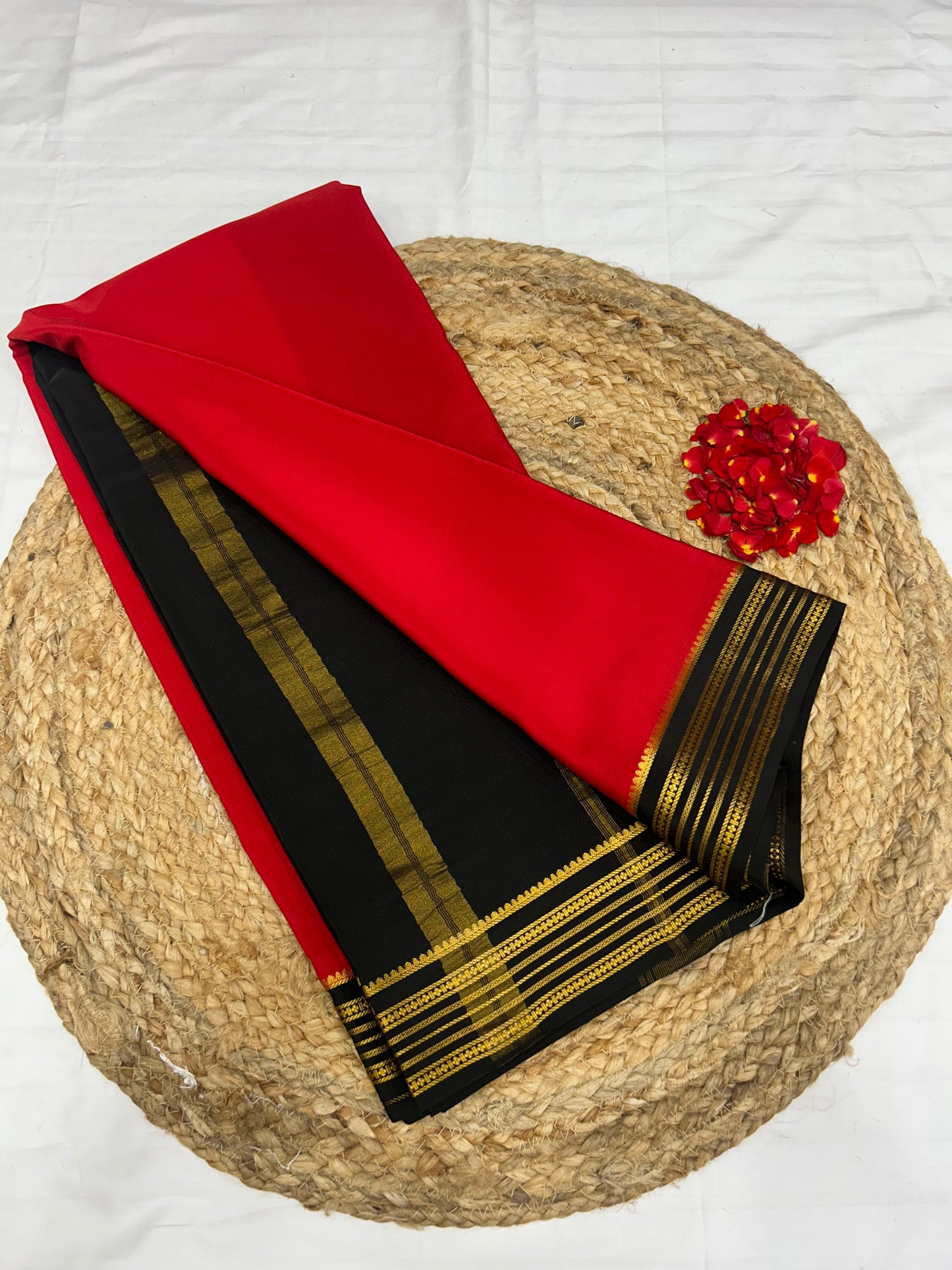 Gold lace Mysore silk