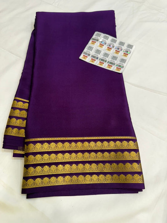 Mysore silk sarees self pattern