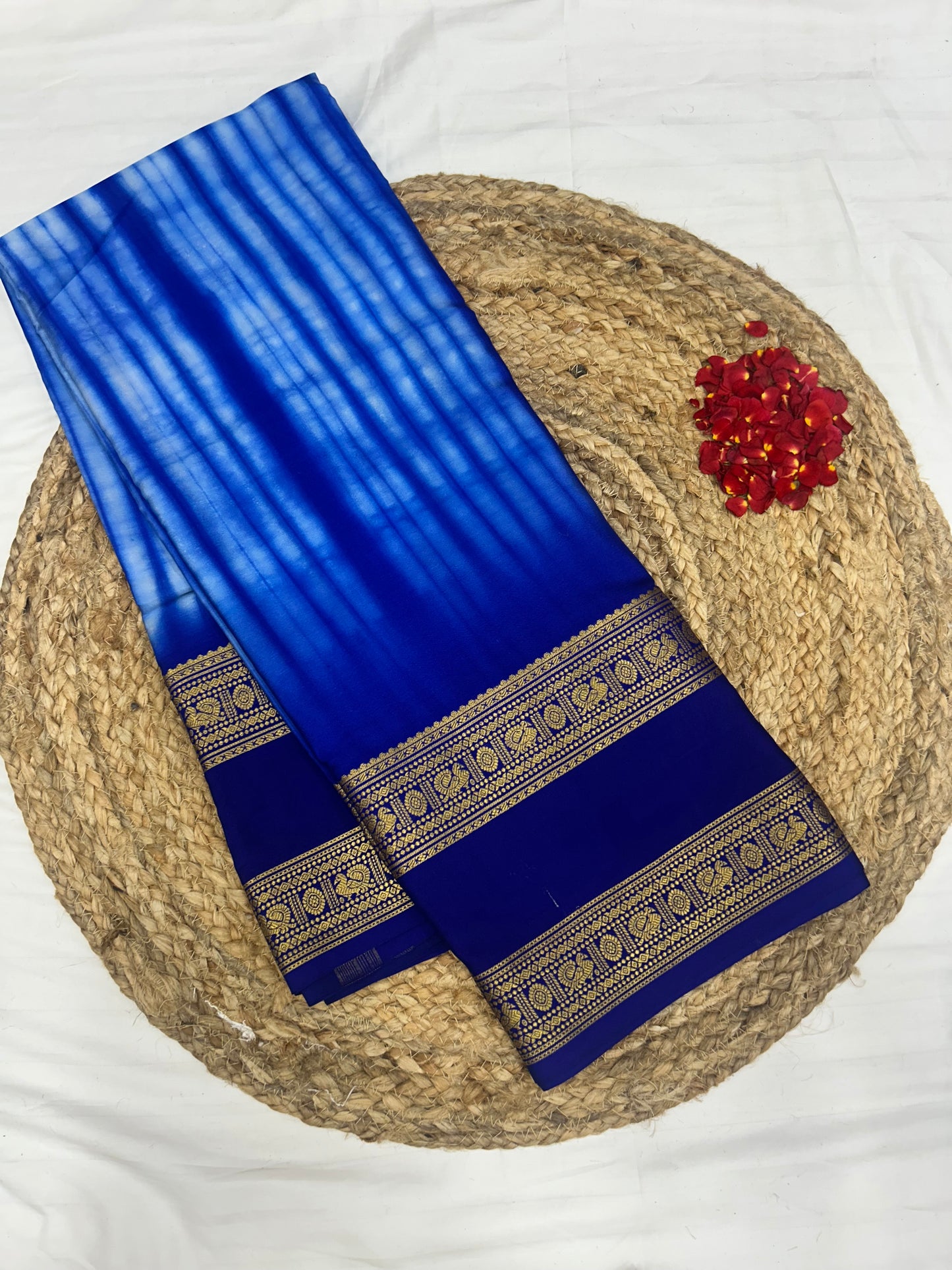 Mysore silk contrast