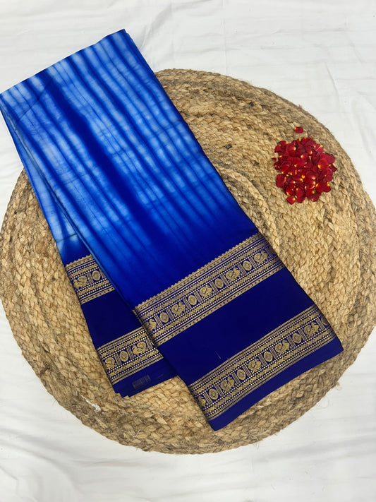 Mysore silk contrast