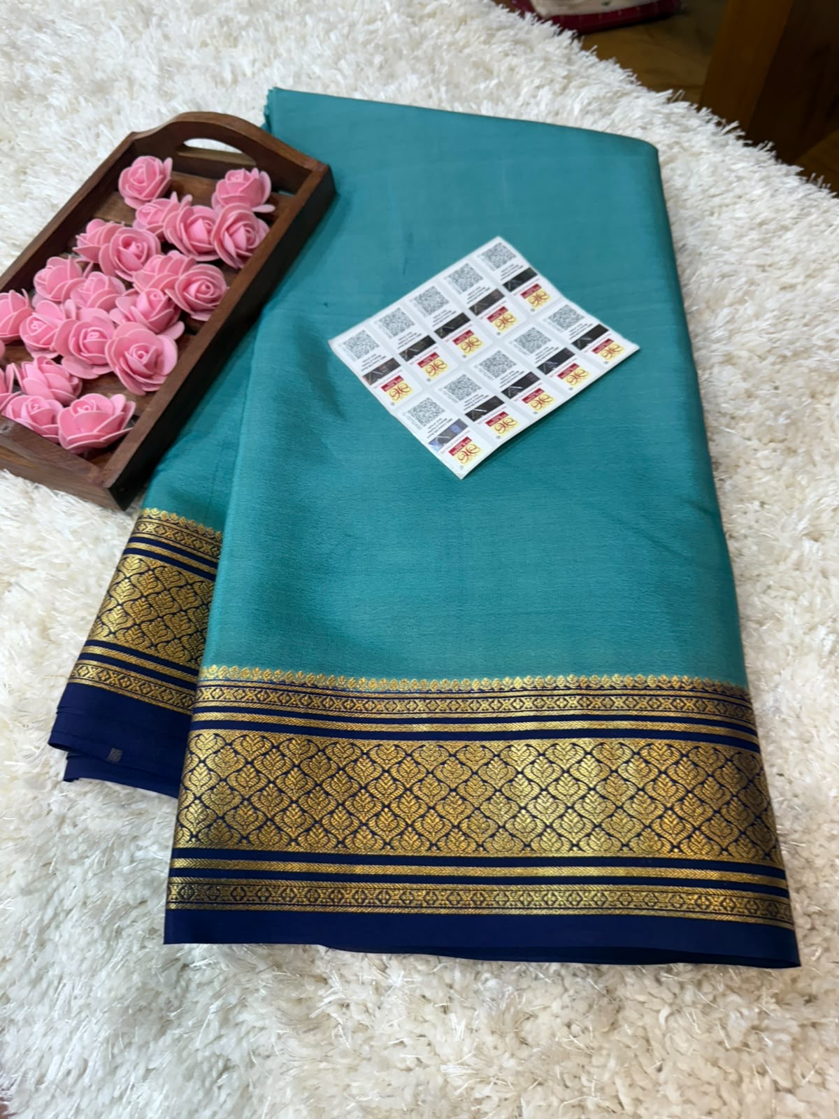 Mysore silk sarees contrast pattern