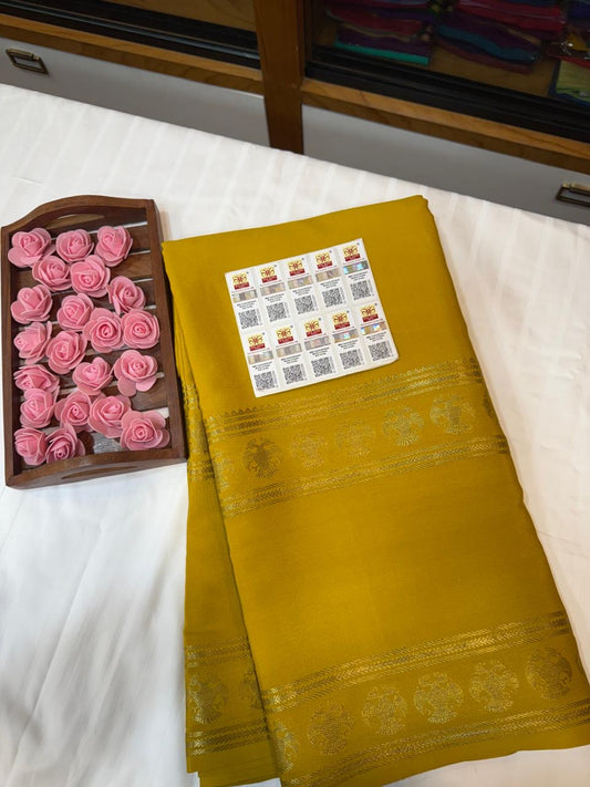Mysore silk sarees self pattern