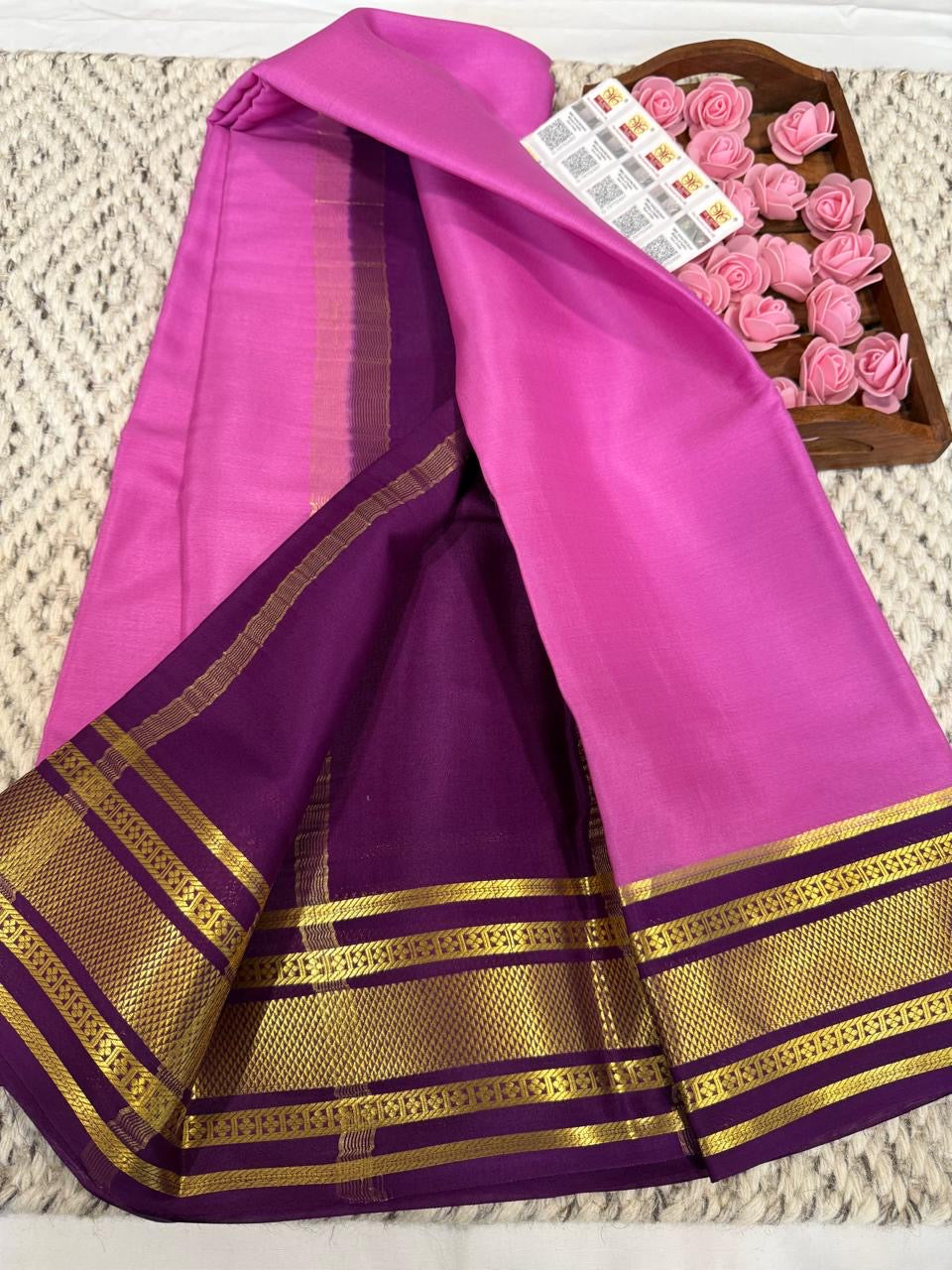 Mysore silk sarees light weight pattern