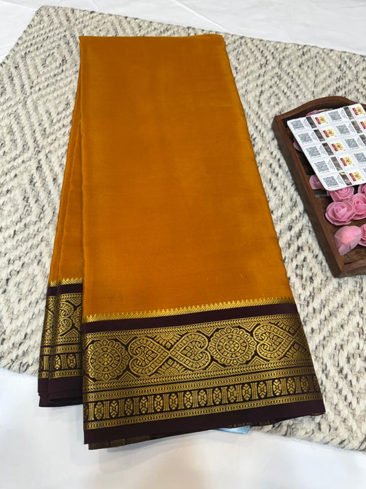 Mysore silk sarees contrast pattern