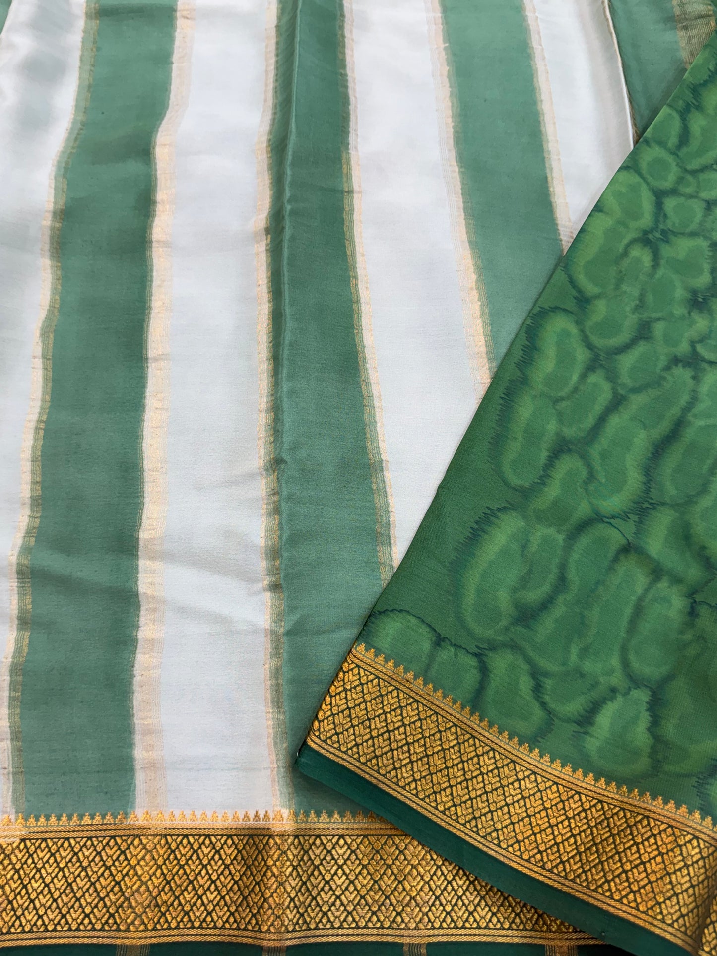 Printed Mysore silk saree
