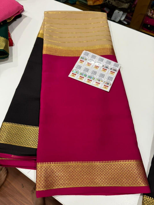 Mysore silk Saress with beautiful colors combination