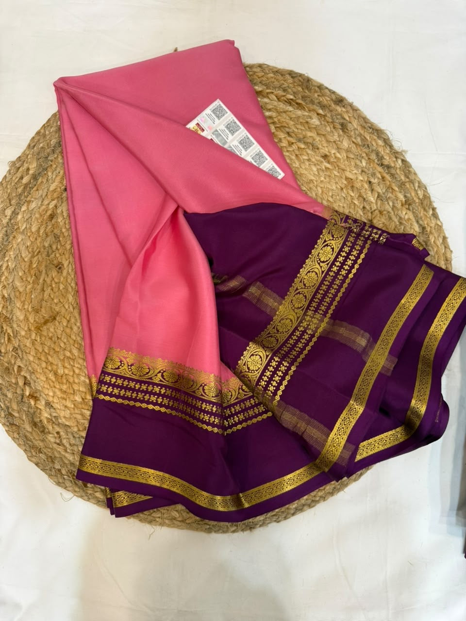 Mysore silk sarees contrast pattern