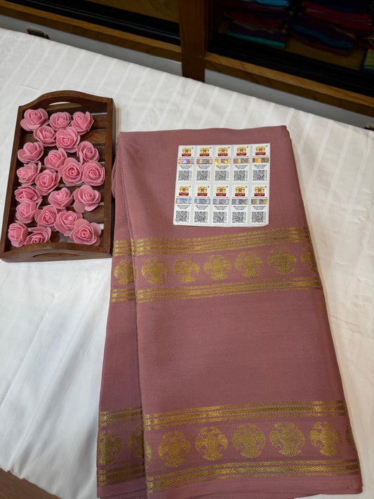 Mysore silk sarees self pattern