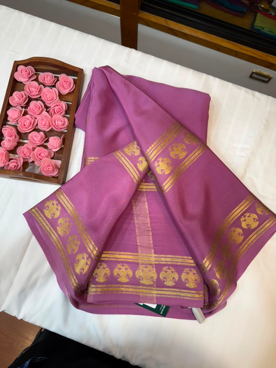 Mysore silk sarees self pattern