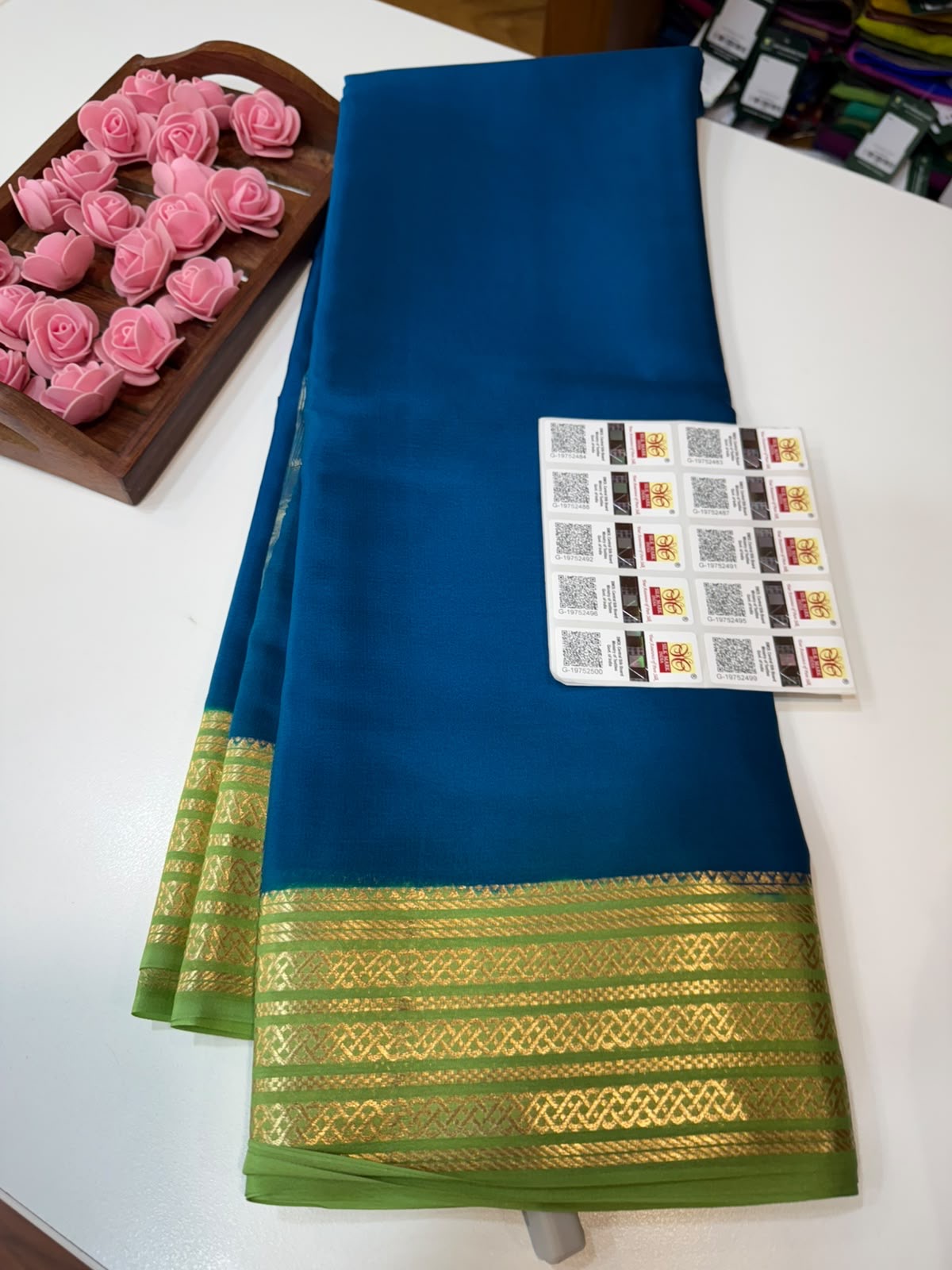 Mysore silk sarees light weight pattern
