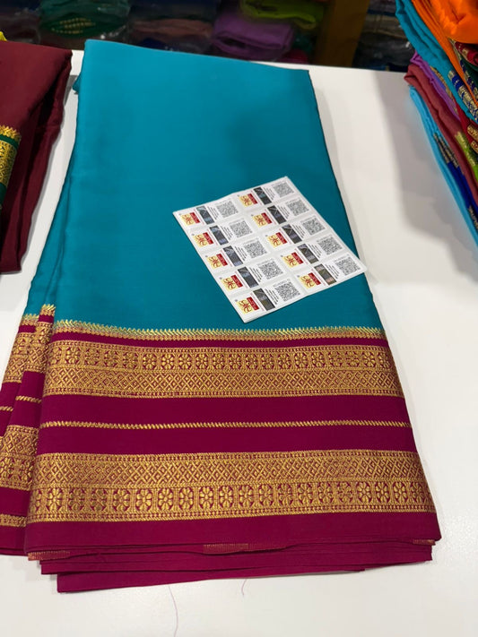 Bentex contrast Mysore silk sarees