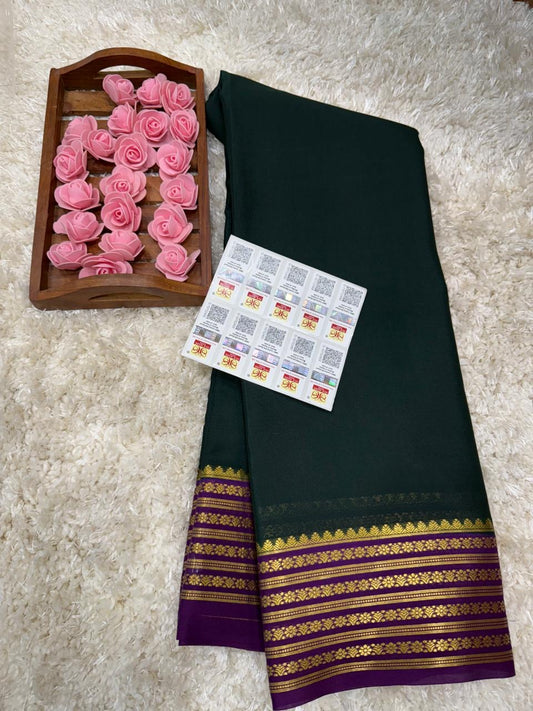 Mysore silk sarees light weight pattern