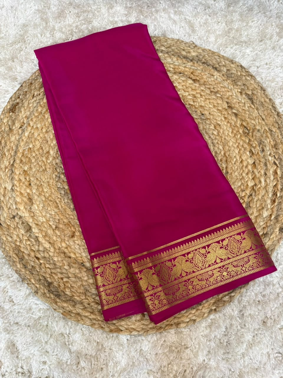 Mysore silk sarees self pattern