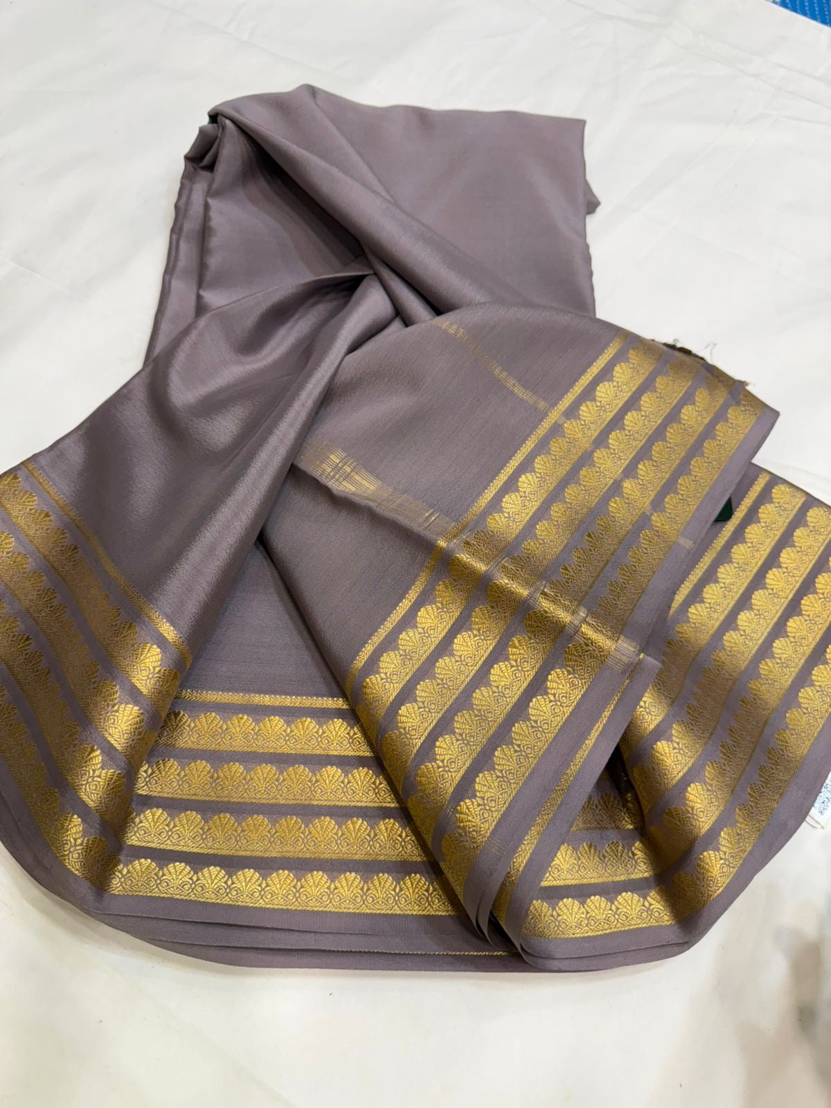 Mysore silk sarees self pattern