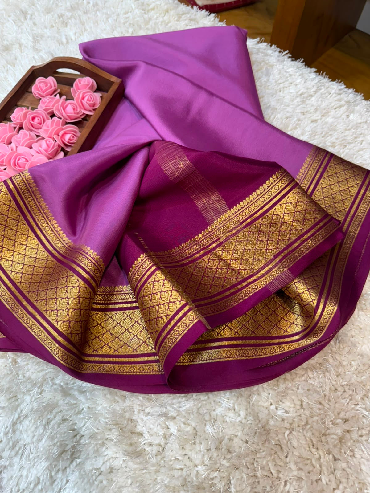 Mysore silk sarees contrast pattern