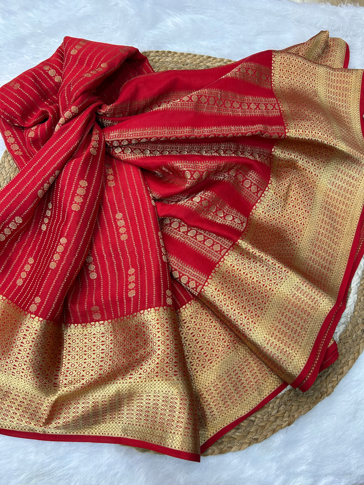 Mysore silk floral Butta