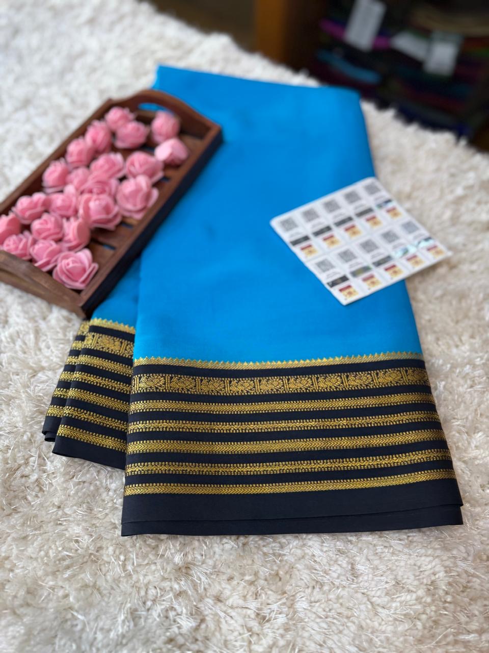 Mysore silk sarees contrast pattern