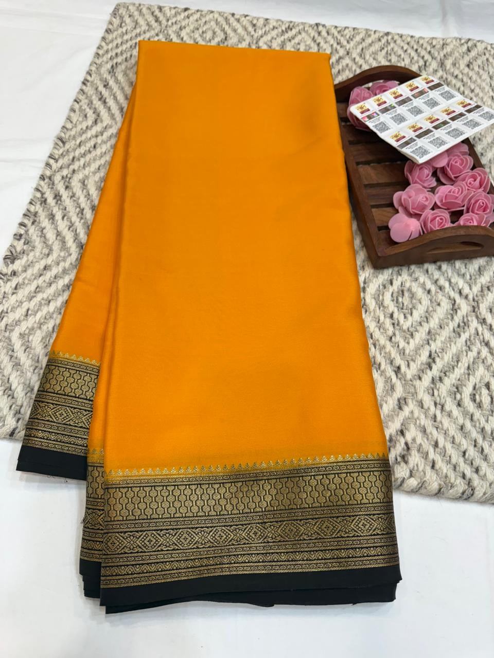 Mysore silk sarees contrast pattern