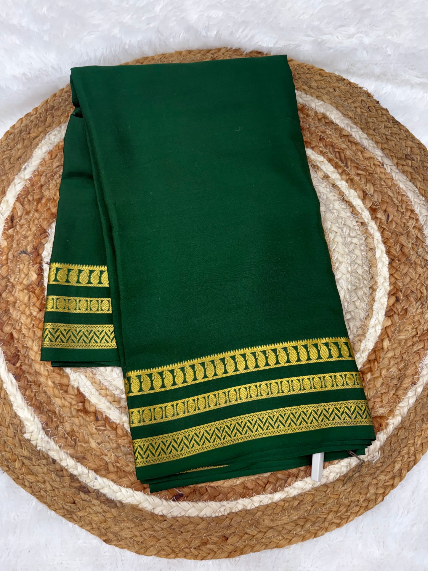 Thick border rich pallu saree