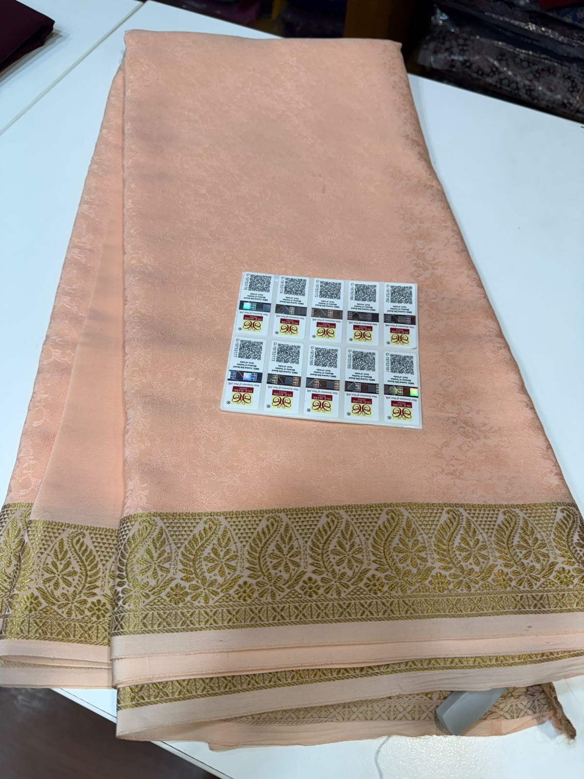 Mysore silk sarees gold lace pattern