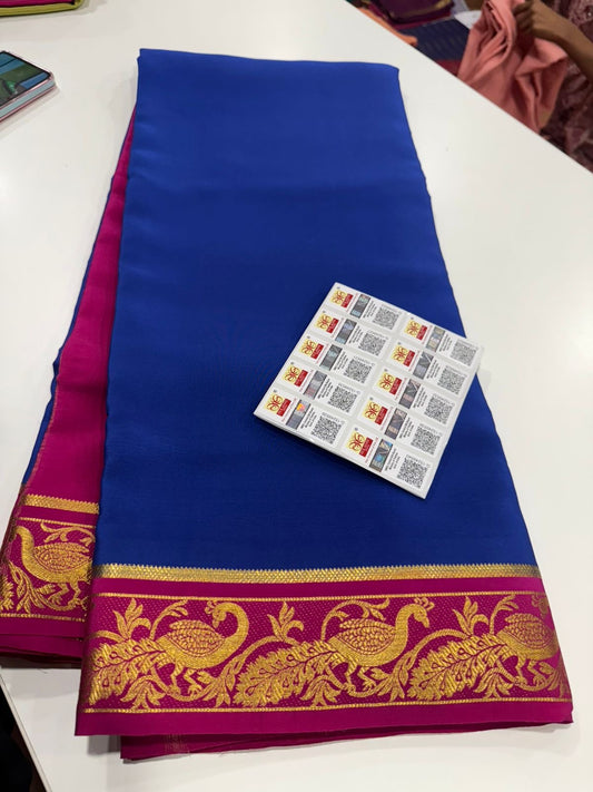 Gold lace Mysore silk Saress