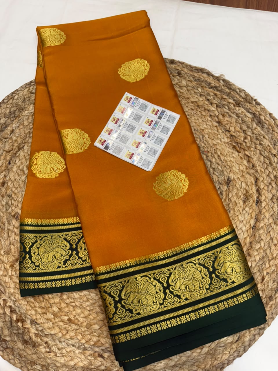 Mysore silk sarees contrast pattern
