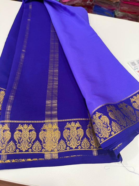 ❤️Traditional border in gold lace Zari Mysore silk sarees  ❤️