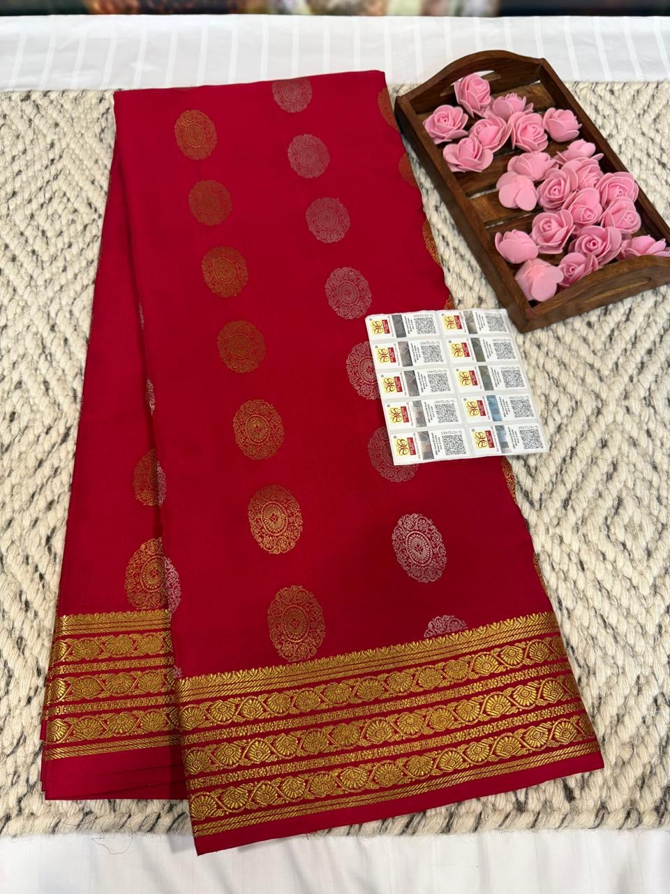 Mysore silk sarees Butta pattern