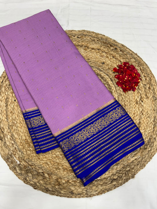 Mysore silk contrast checks