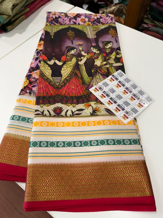 😍Digital print mysore silk sarees 😍