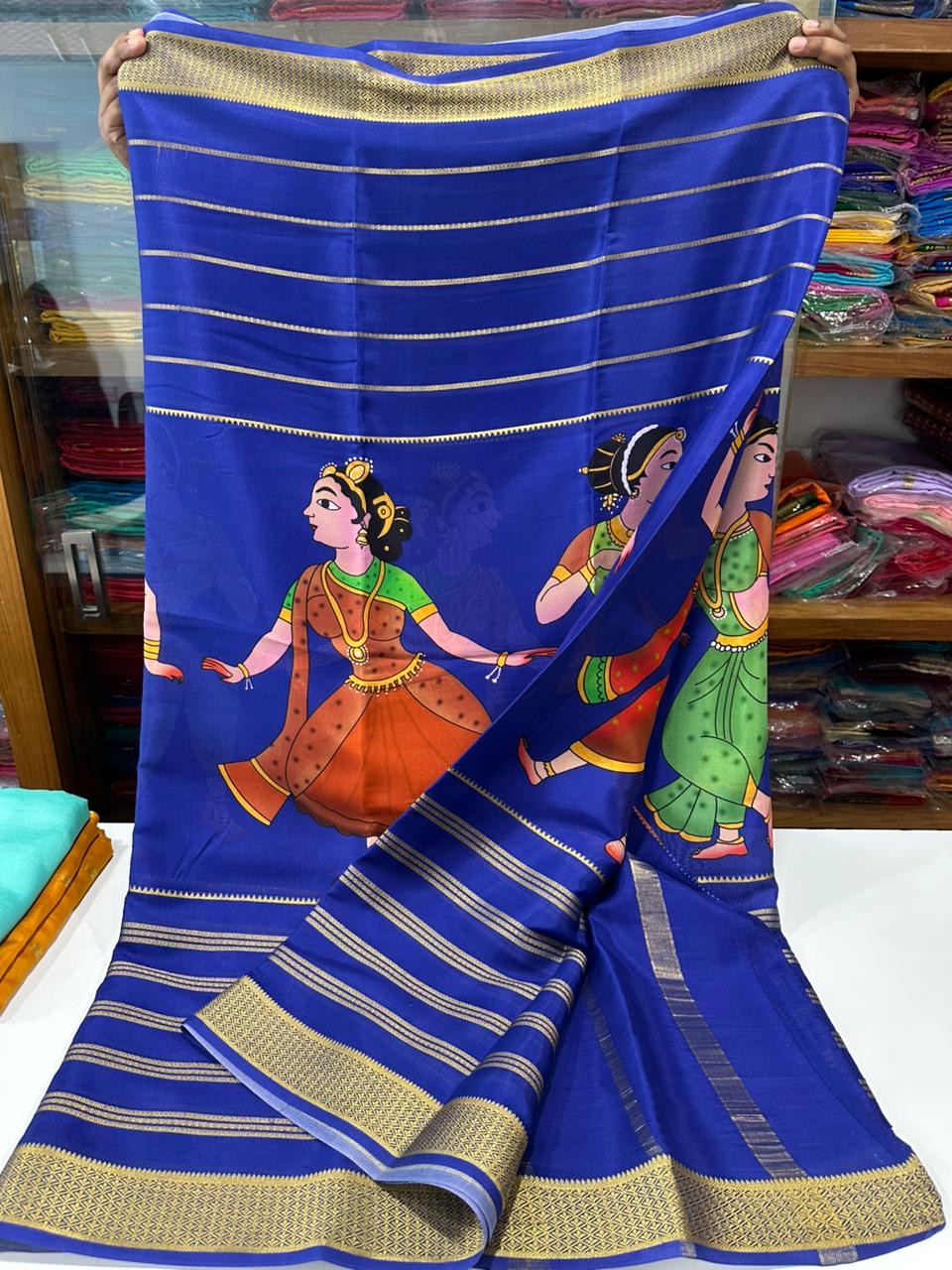 😍Digital print mysore silk sarees 😍