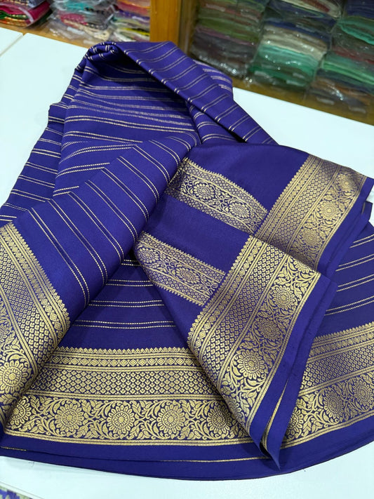 😍All over saree zari consumption with beautiful color combination 😍