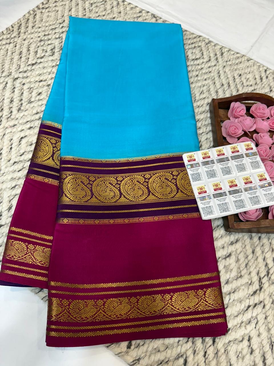 Mysore silk sarees 3D pattern