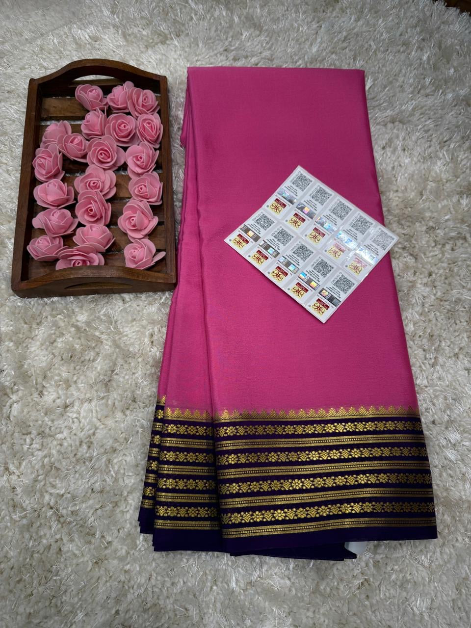 Mysore silk sarees light weight pattern